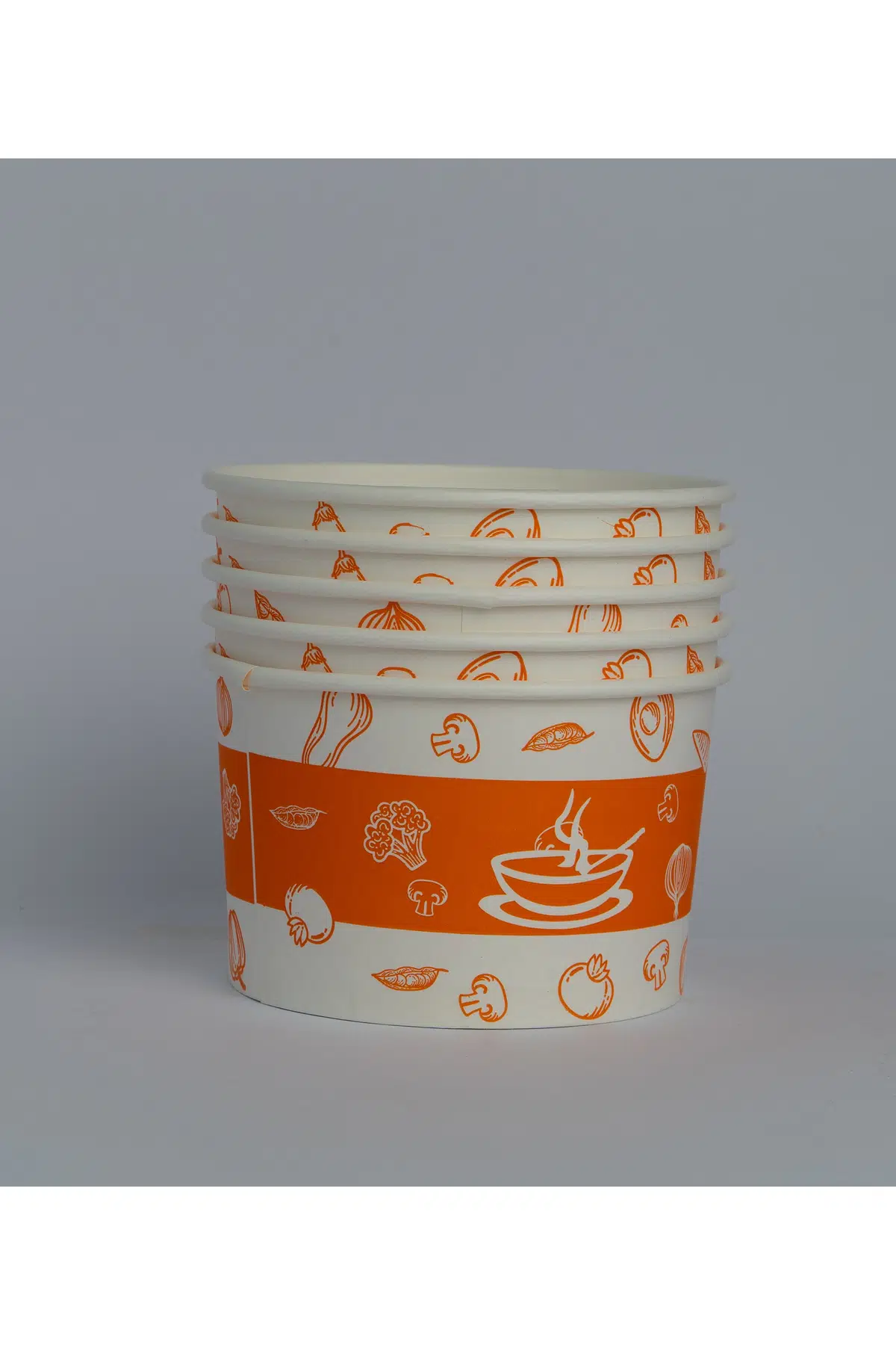 25 ADET Kağıt-karton Çorba Kâsesi 16 Oz Şeffaf Kapaklı, Kağıt Çorba Kâsesi 16 Oz Şeffaf Kapaklı