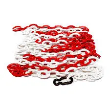 8MM PLASTİK ZİNCİR KIRMIZI-BEYAZ