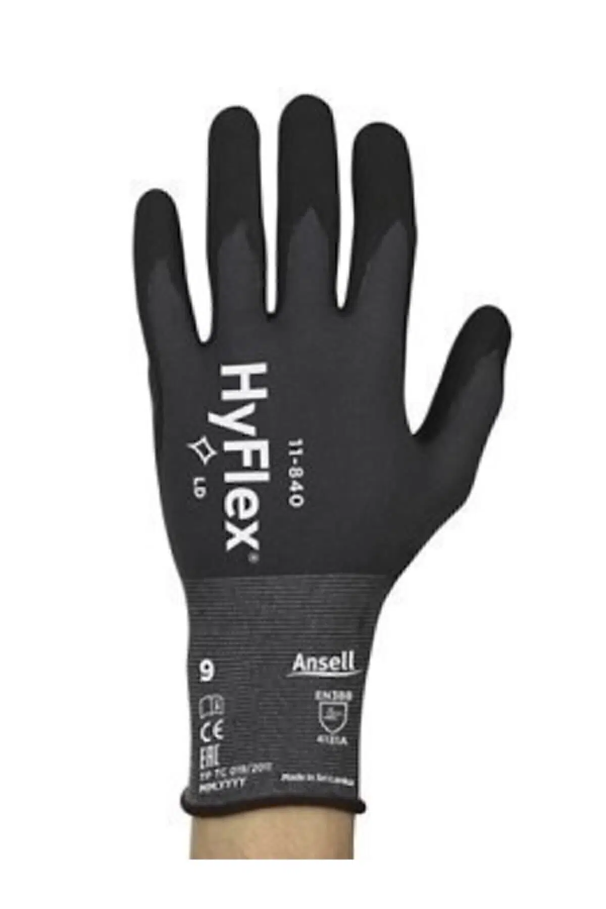ANSELL 11-840 HYFLEX SİYAH KÖPÜK NİTRİL KAPLI ELDİVEN - 4131A
