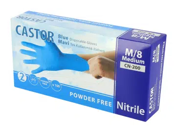 CASTOR CN-200 PUDRASIZ MUAYENE ELDİVENİ BEYAZ-S