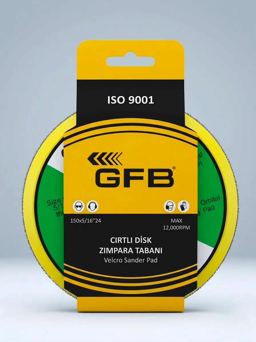 ORBİTAL CIRT ZIMPARA TABANLI 6 DELİKLİ 150 MM