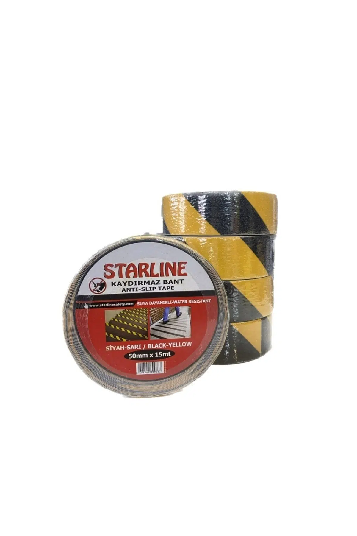STARLİNE 50MMX15M KAYDIRMAZ BANT SARI SİYAH